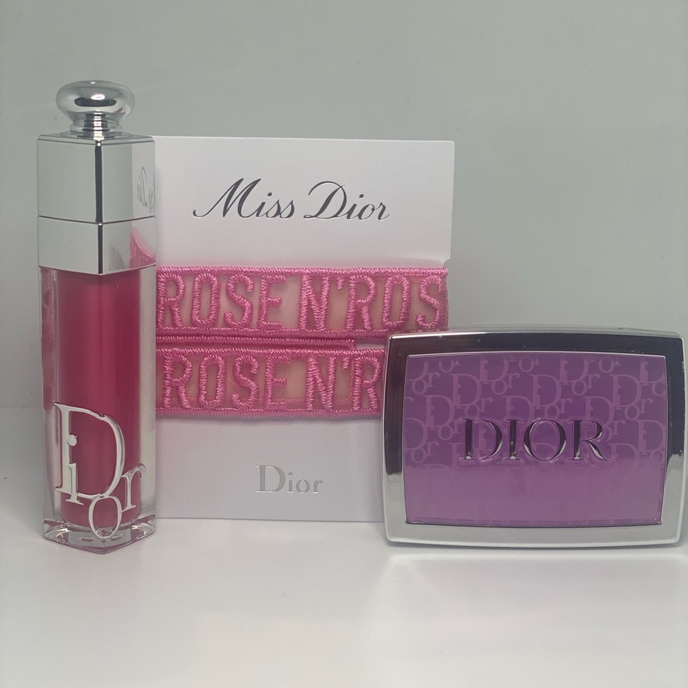 DIOR Trio: Dior Addict Lip Maximizer, Rosy Glow Blush, Wrap Bracelet - New